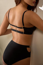 Load image into Gallery viewer, Euphoria Lightly Padded Non-Underwired Black Bra